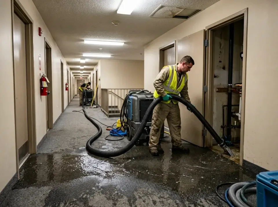 multi-unit-apartment-hallway-f-005 — frequently asked questions, Emergency Burst Pipe Water Extraction & Removal in Gladevil…